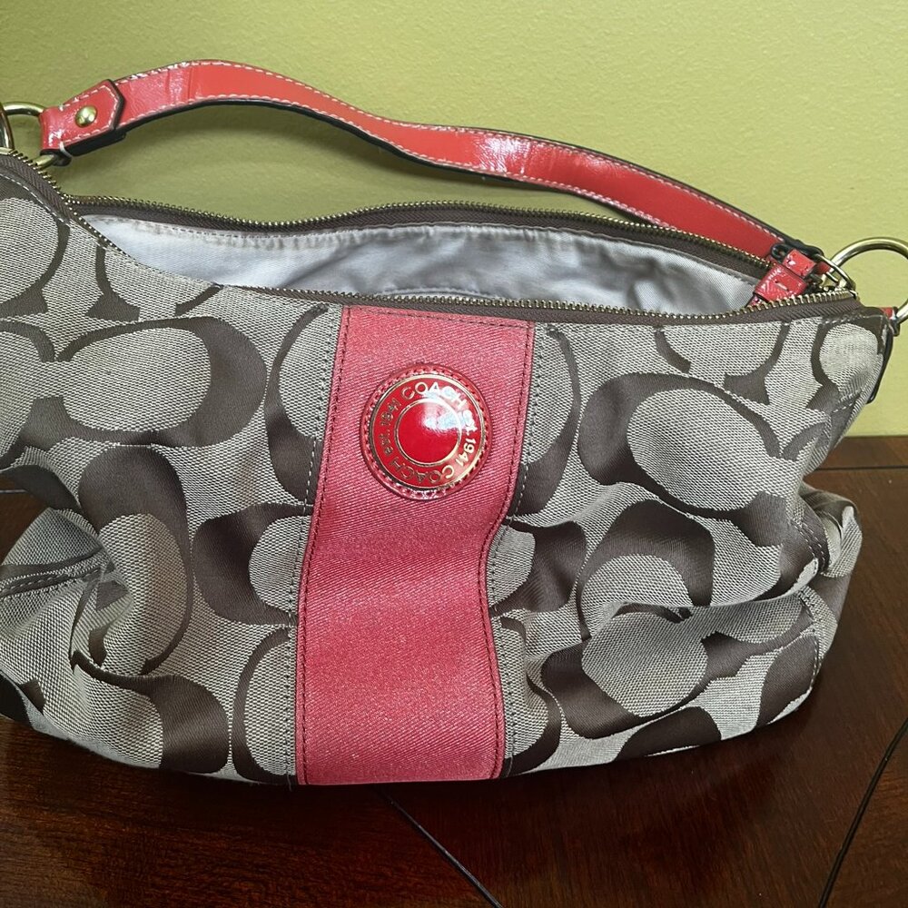 Coach Vintage Hand Purse in Black, Grey & Red